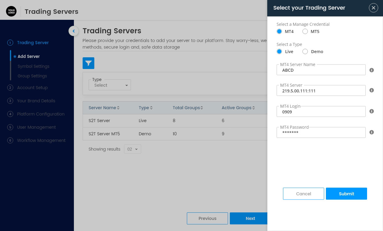 Integrated with MT4/MT5 and Other trading platforms